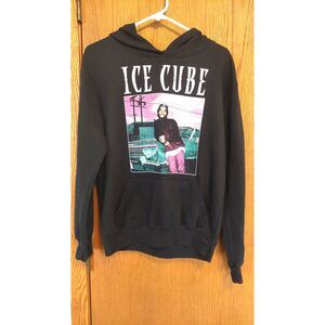 Ice Cube Graphic Hoodie Small Black West Coast Hip Hop Rap Streetwear Pullover